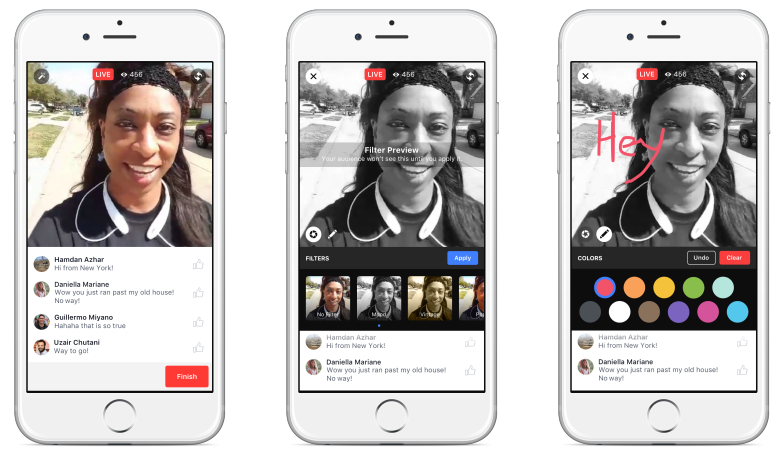 Facebook's live filter tool