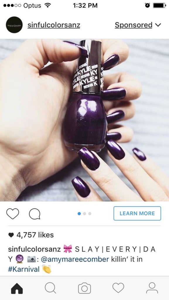 Advertising through Instagram