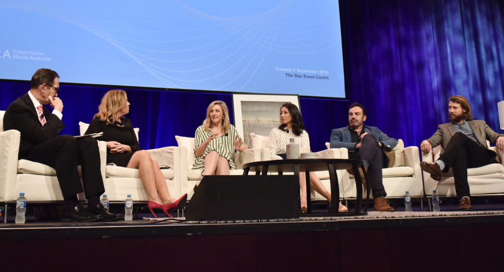 The LifeStyle panel [L-R] James Manning, Hannah Barnes, Beth Hart, Gillian Khaw, Tim Leveson and Nick Tobias