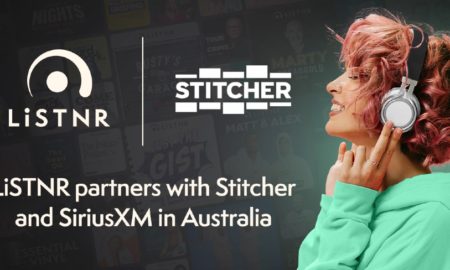 SCA logo about partnership with Listnr, Stitcher and Sirius