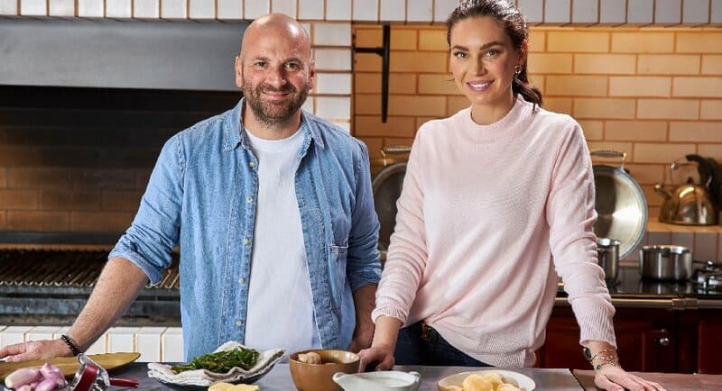 George Calombaris and Sarah Todd