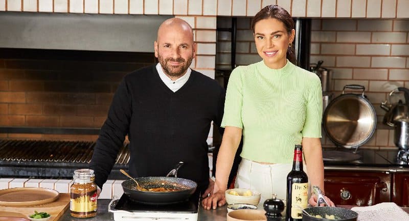 George Calombaris and Sarah Todd