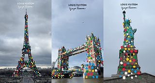 Snap - Louis VuittonXYayoi Kusama on the Eiffe Tower, Tower Bridge and Statue of Liberty