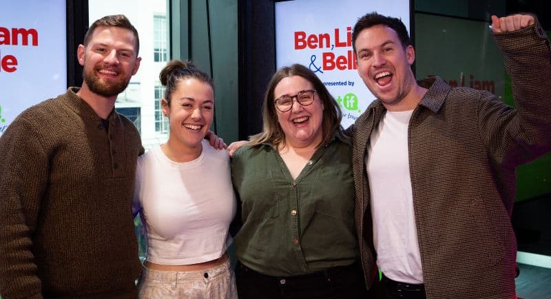 Nova's Ben, Belle and Liam with Toni Lodge