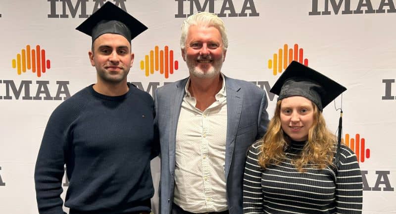 IMAA Board member Steve Fagan with IMAA Academy graduates