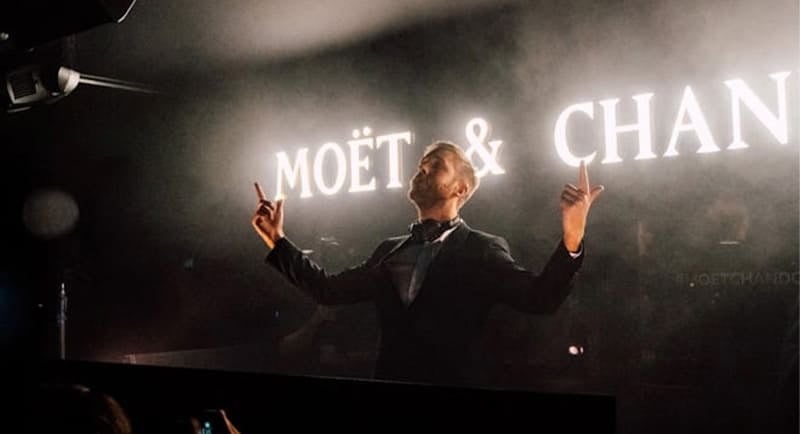 bring bookings Calvin Harris at Moet & Chandon Effervescence