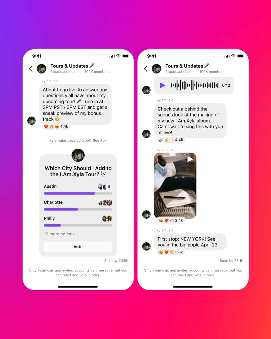 Instagram - Broadcast Channels