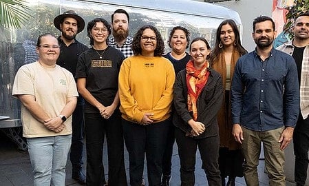 screen australia First Facts: First Nations Factual Showcase recipients in Sydney for the workshop on 14 June 2023.​