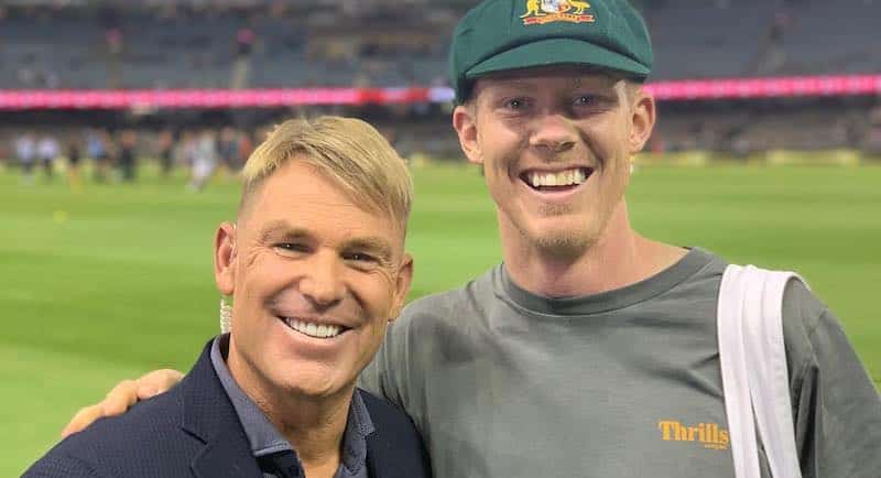 Jack Riewoldt with Shane Warne