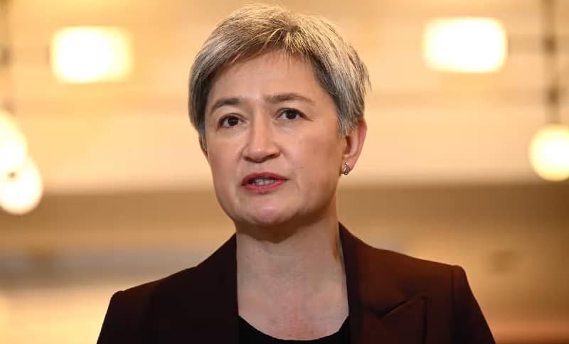 Australian foreign minister Penny Wong. Photograph- Dan Himbrechts:AAP Media Sanctions