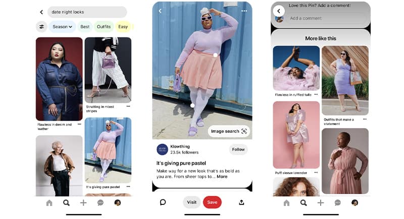 Pinterest size inclusivity