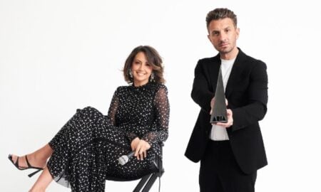 Brooke Boney and Tommy Little Co-Host 2023 ARIA Awards. Credit Canty Creative