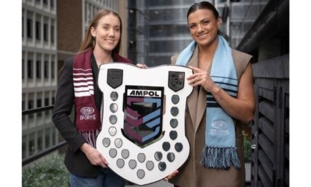 Nine - Women’s State of Origin players Tamika Upton (QLD) and Millie Elliot (NSW)