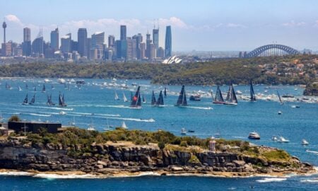 Rolex Sydney Hobart Yacht Race with Gravity Media Australia, Cruising Yacht Club of Australia, and Seven Network - Harbour Shot