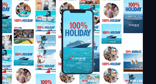 Carnival Cruise Line 100% Holiday campaign via Today the Brave