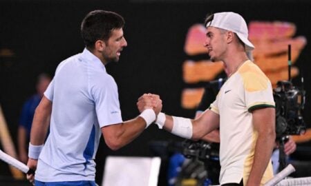 Novak Djokovic and Dino Primo Australian Open