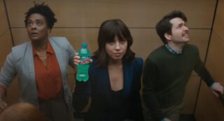 Aubrey Plaza having a blast by Mountain Dew, Super Bowl LVIII 2024 ads