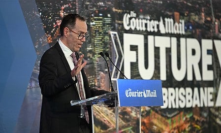 Jason Scott speaks at the News Corp Future Brisbane event