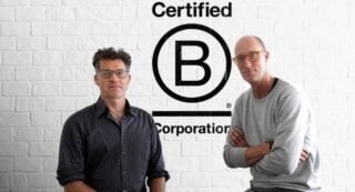 Simon Lee and Jules Hall. The Hallway achieves B Corp Certification - 8 Feb 2024