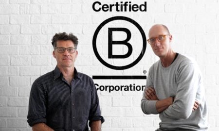 Simon Lee and Jules Hall. The Hallway achieves B Corp Certification - 8 Feb 2024