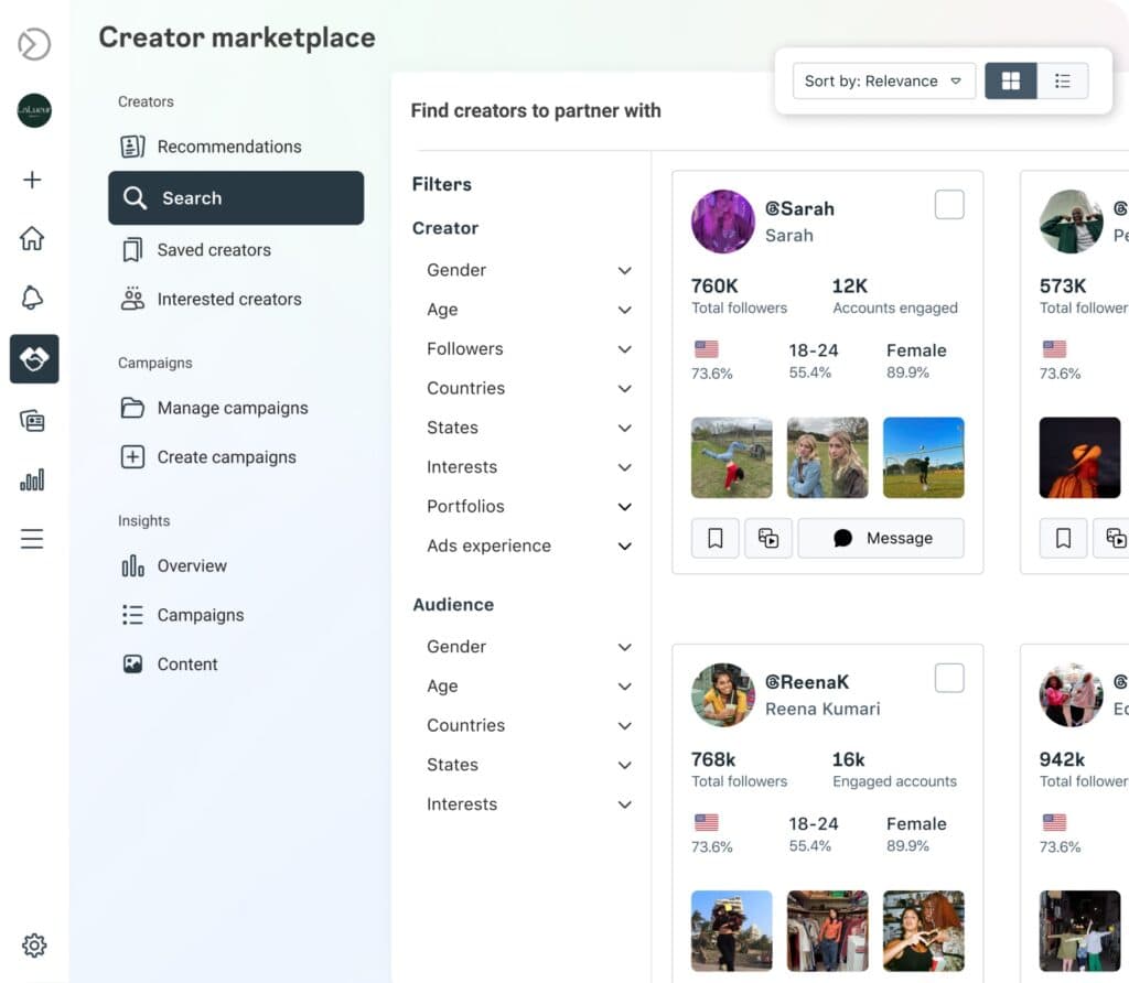 Meta - Instagram creator marketplace