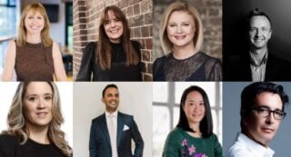 Next of the Best 2024 cross-industry panel - Gay Le Roi (IAB), Lindsey Evens (Special), Liana Dubos (Nine), Paul MacGregor (Val Morgan), Vanessa Hunt (ARN), Ryan Menzes (Group M Nexus), Samantha Cooke (Samsung Ads), Darren Woolley (Trinity P3)