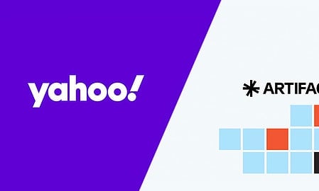 Yahoo and Artifact logos