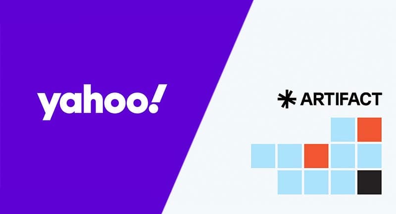 Yahoo and Artifact logos