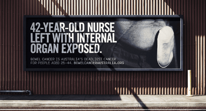 Ogilvy Health unveils latest for Bowel Cancer Australia, 'Australia's Deadliest' OOH ad 2