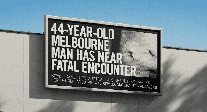 Ogilvy Health unveils latest for Bowel Cancer Australia, 'Australia's Deadliest' OOH ad