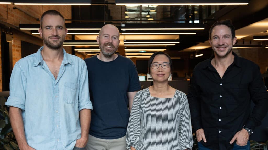 Connecting Plots - L-R Dave Jansen, Kent Pearson, Sophia Kang, Tom Phillips