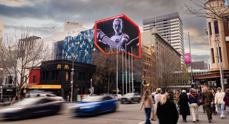 Nike and QMS launch Matildas' 'Winning Isn't For Everyone' 3DOOH