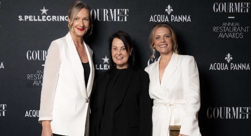 Are Media Gourmet Traveller Restaurant Awards 2024 L to R - Nicole Byers, Jane Huxley, Joanna Hunkin