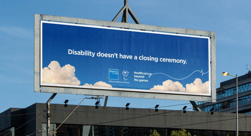 Bupa and Thinkerbell Paralympics 'Beyond the Games' Campaign Billboard