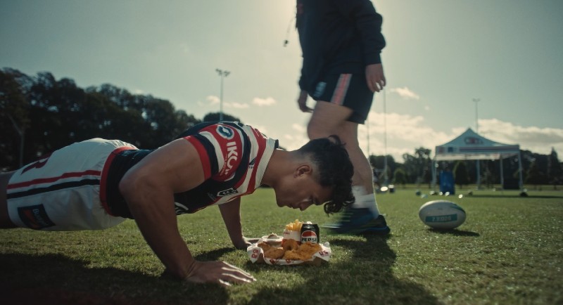 Joseph Sua’ali’i in Roosters Crunch Time TVC