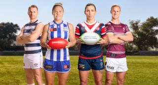 Enthral and Drinkwise campaign - Patrick Dangerfield, Emma Kearney, Sam Bremner and Daly Cherry-Evans