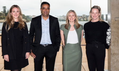 JCDecaux - Jodie Knighton (Adelaide Airport), Vernon Vincent (Perth Airport), Jemma Enright (JCDecaux) and Emma de Szoeke (Sydney Airport)