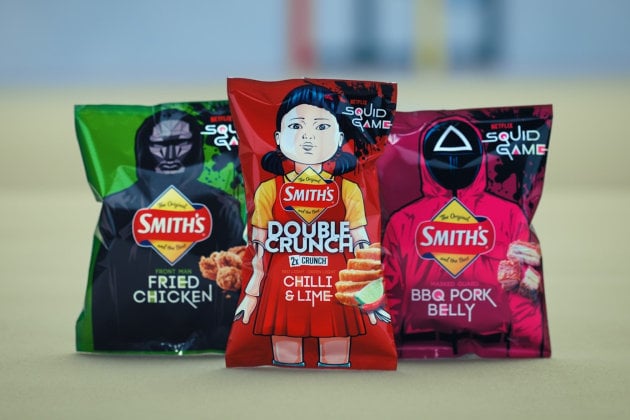 PepsiCo Australia brand, Smith’s, has launched a collaboration with popular Netflix show, Squid Game – announcing three limited-edition themed chip flavours.