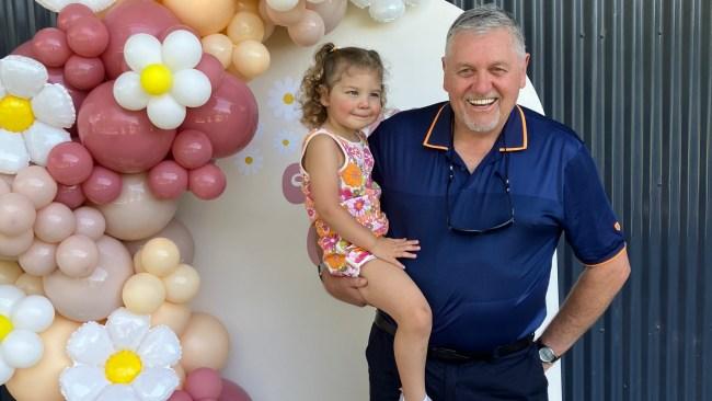 Ray Hadley with his daughter, Lola.