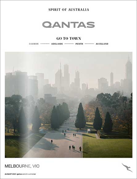 Front cover of Qantas magazine