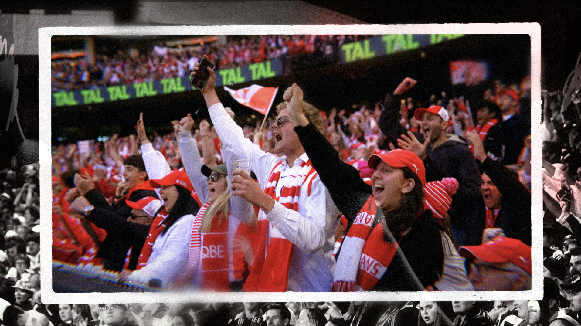 A still from The Sydney Swans new 2025 brand film ‘Here's The Rundown’.