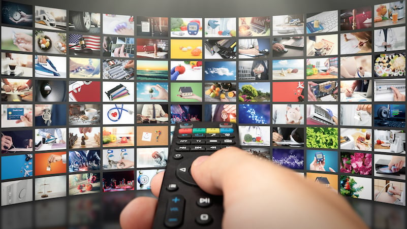 Television streaming video. Media TV on demand