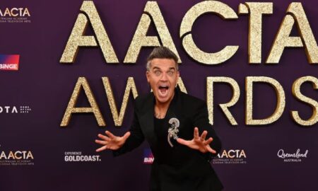 Robbie Williams at the 2025 AACTA Awards.