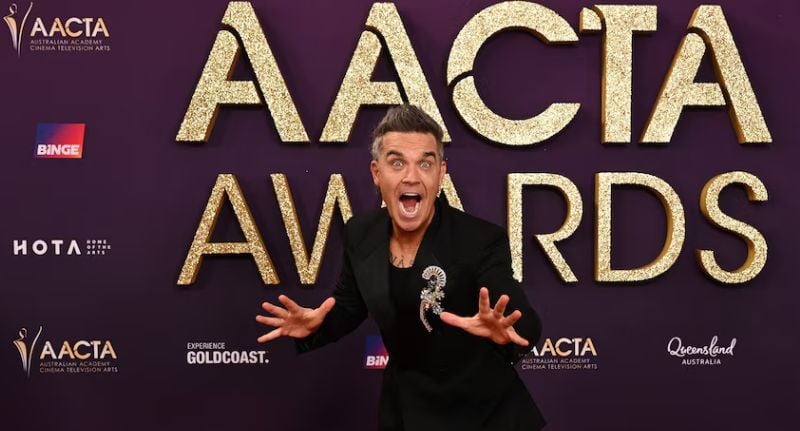 Robbie Williams at the 2025 AACTA Awards.