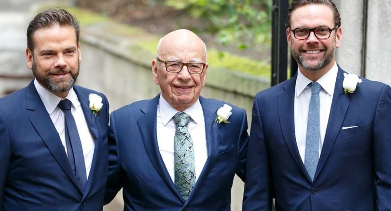 Lachlan Murdoch, Rupert Murdoch and James Murdoch.