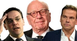 James, Rupert and Lachlan Murdoch.