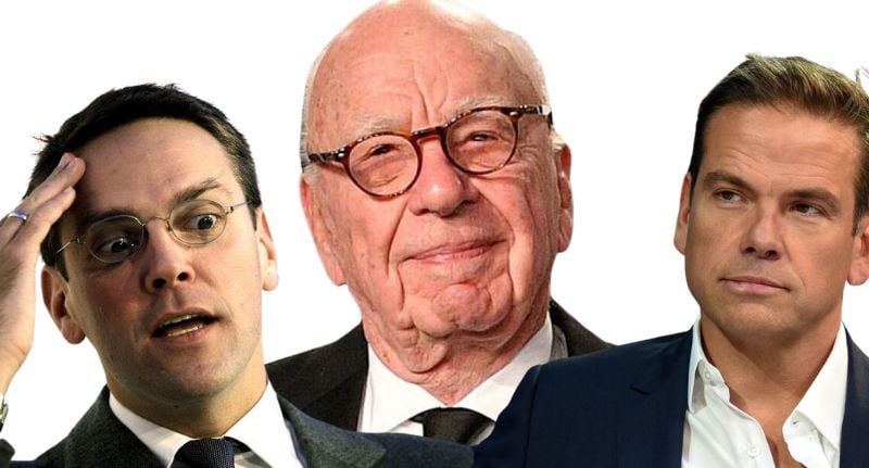 James, Rupert and Lachlan Murdoch.