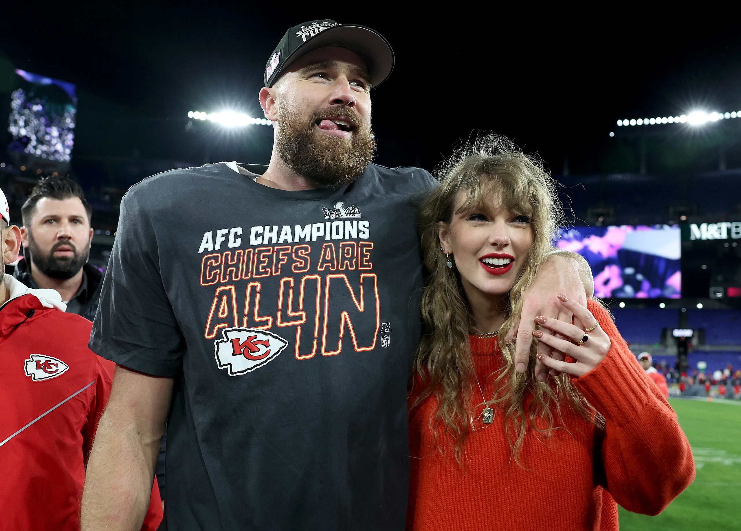 Travis Kelce and Taylor Swift.