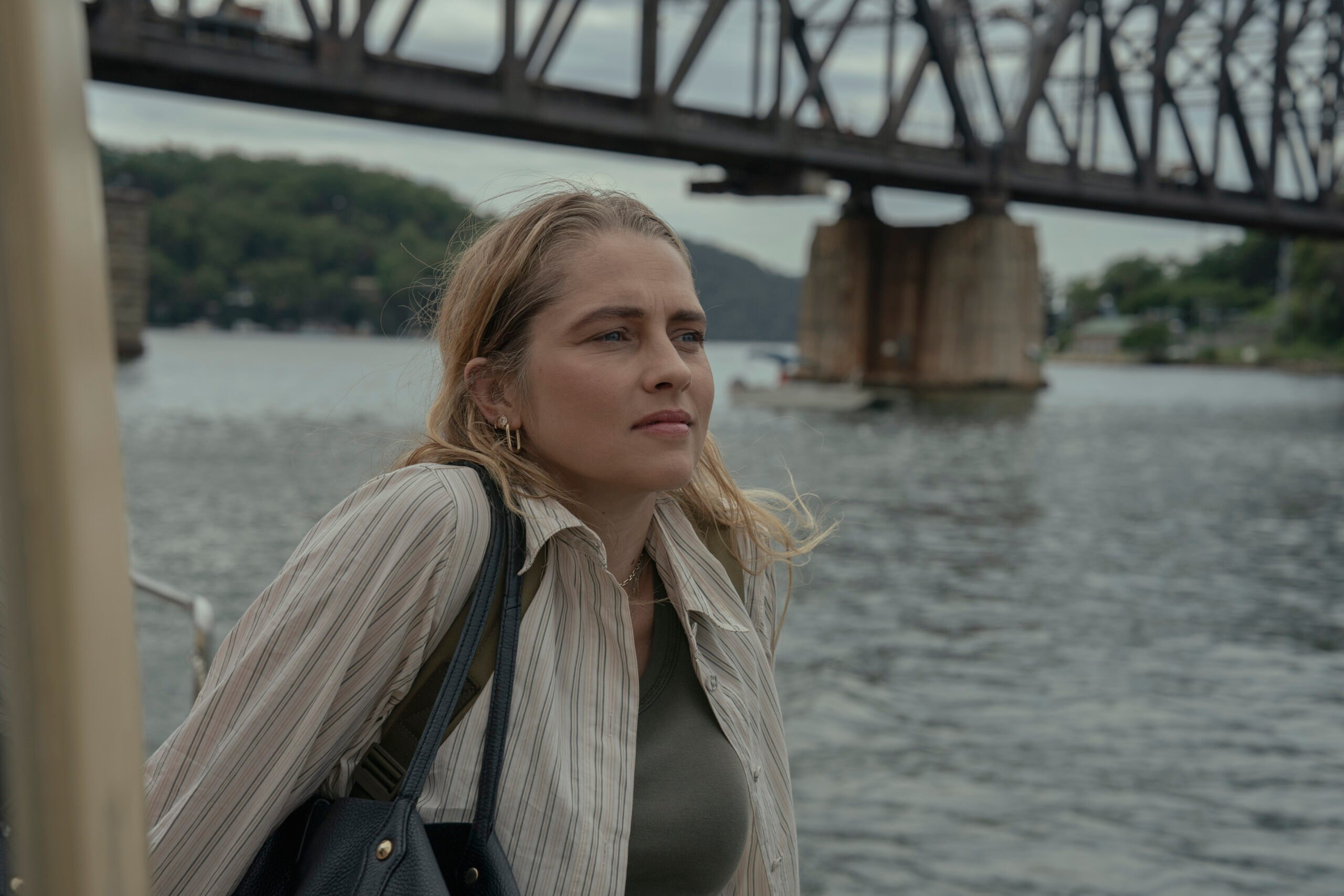 A still from The Last Anniversary featuring actress Teresa Palmer on the Hawksbury River