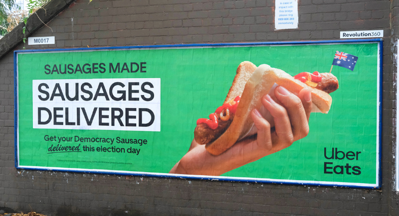 Ubers Eats, Iain ‘Huey’ Hewitson to deliver Democracy Sausages